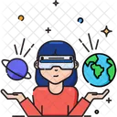 Virtual Space Virtual Reality Metaverse Icon