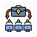 Virtual Teams Modern Icon