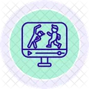 Virtual Workouts Line Icon Icon