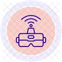 Virtual Workplace Line Icon Icon