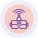 Virtual Workplace Line Icon Icon