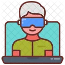 Virtual Workspace Virtual Meetings Online Communication Icon