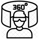 Virtuelles Brillenliniensymbol Icon