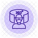 Virtuelles Brillenliniensymbol Symbol