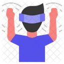 Virtuelle Interaktion Virtueller Raum VR Symbol