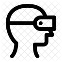 Virtuelle Realitat Erweitertes Gesicht Symbol