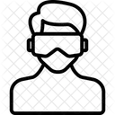 Virtual Reality Liniensymbol Icon