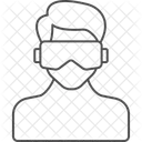 Virtual Reality Thinline Symbol Icon