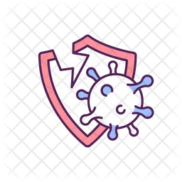 Virus Breaking Immune System  Icon