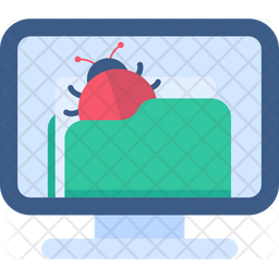 Virus computer Icon - Download in Flat Style