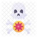 Dead Virus Coronavirus Skull Icon