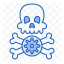 Dead Virus Coronavirus Skull Icon
