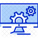 Monitor Ruedas Dentadas Control Icono