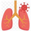 Virus En Pulmon Infeccion Pulmonar Covid 19 Icono