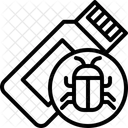 Virus En Unidad Flash Error En Pen Drive Seguridad De Unidad Flash Icono