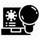Solid Virus Glass Icon