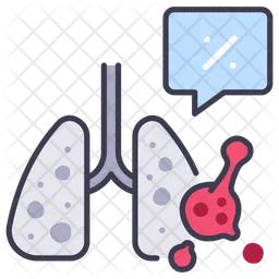 Virus in lungs  Icon