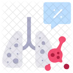 Virus in lungs  Icon