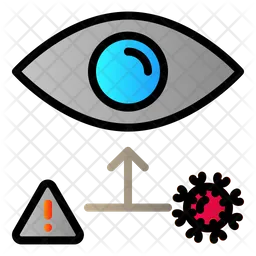 Virus Infection Through Eye  Icon