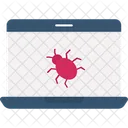 Virus De Computador Software Corrompido Computador Hackeado Ícone