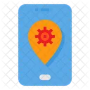 Smartphone Location Tracking Icon