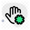 Virus De La Mano Mano Corona Mano Del Virus Icono