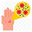 Hand Virus Spreading Icon