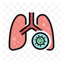 Virus pulmonar y corona  Icono