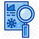 Filled Line Virus Glass Icon