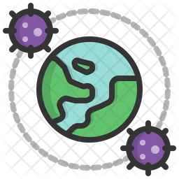 Virus spread in world  Icon