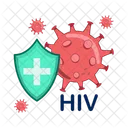 Virus vih con medicina protectora  Icono