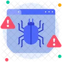 Virus Warning Bug Icon