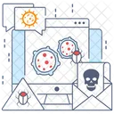 Virus Web Malware Web Datos Infectados Icono