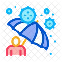 Viruses Protection Umbrella Protection Protective Icon