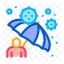 Viruses Protection Umbrella Protection Protective Icon
