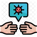 Virus Hand Virusubertragung Symbol