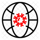 Virus Erde Sperre Symbol