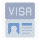 Visa Pasaporte Permiso Icono