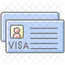 Visa Awesome Outline Icon Travel And Tour Icons Icon