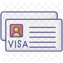 Visa Outline Fill Icon Travel And Tour Icons Icon