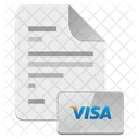 Visa Card Document  Icône