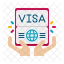 Visa De Viaje Visa De Viaje Visa Icono