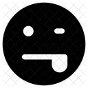 Emoticone Visage Clignotant Expression Icône