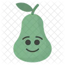 Visage De Poire Heureux Emoji Emoticone Icône