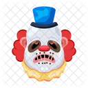 Vecteur De Visage Effrayant Visage De Clown Personnages Malefiques Icône