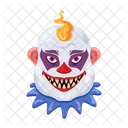 Vecteur De Visage Effrayant Visage De Clown Personnages Malefiques Icône
