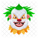 Vecteur De Visage Effrayant Visage De Clown Personnages Malefiques Icône