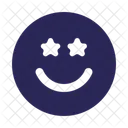Visage Etoile Emoji Visage Icône