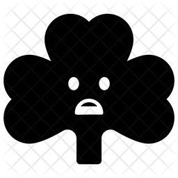 Visage de coriandre étonné Emoji Icône
