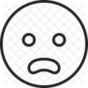 Visage Renfrogne Avec La Bouche Ouverte Icône